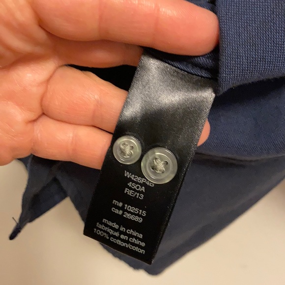 John Varvatos USA Navy Blue Cotton Button Down Shirt Size Large - Picture 9 of 10